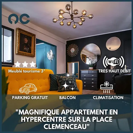 Au Palais Des Pyrénées! Hyper Centre -clim-balcon-parking Gratuit Apartamento Pau