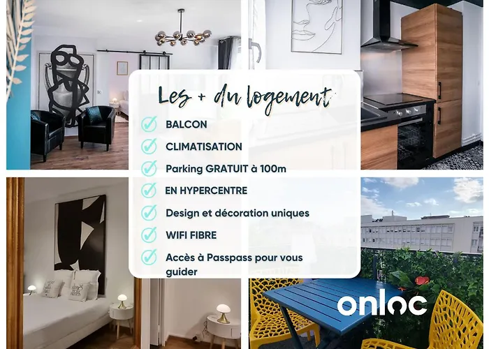 Apartmán Au Palais Des Pyrenees! Hyper Centre -clim-balcon-parking Gratuit Pau